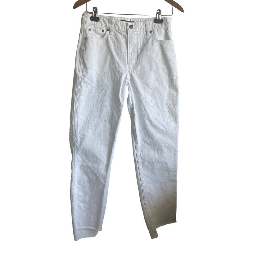 Abercrombie Fitch Women Skinny Jeans 26 White Stretch High Rise Y2K Casual Denim